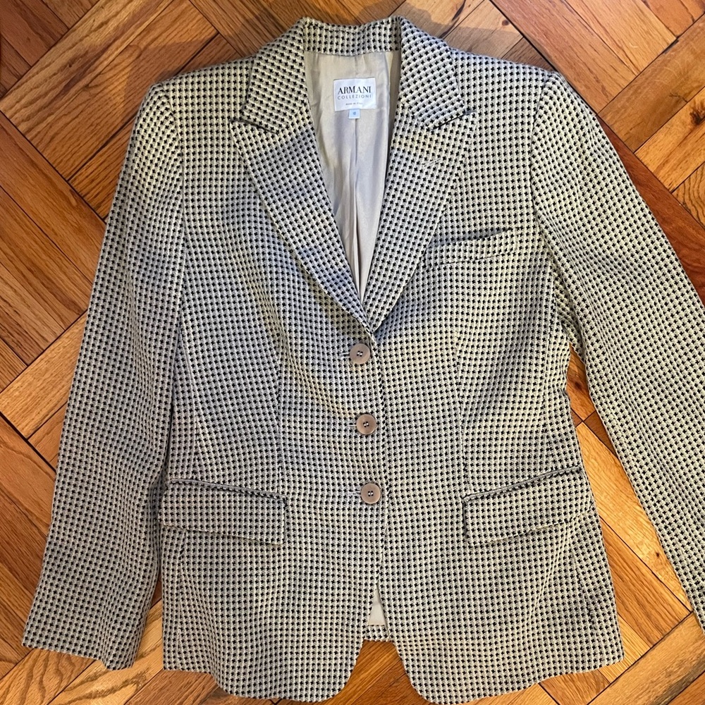 Armani Collezioni Italian made virgin wool blend boucle blazer - 10